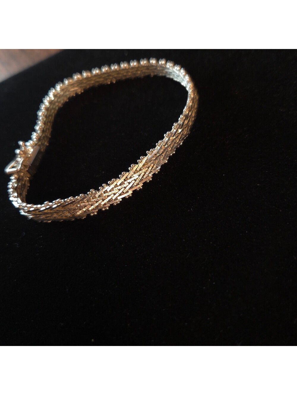 Vintage 7 1/2" Sterling Silver Riccio Woven Mesh Basket-Weave Link Bracelet